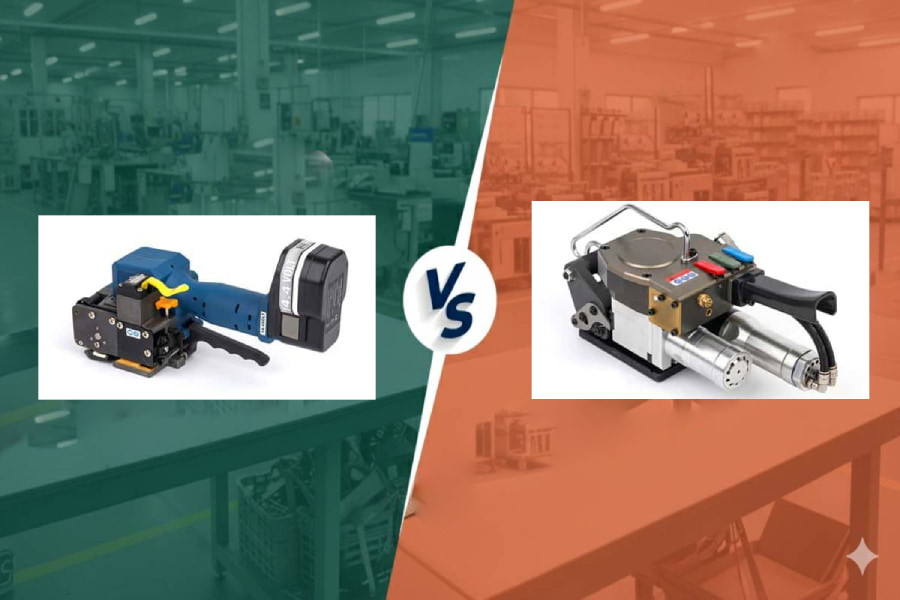 تفاوت دستگاه تسمه کش بادی با شارژی